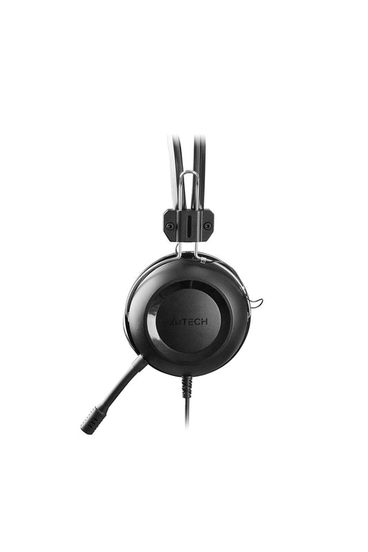 A4Tech - A4Tech HU-35 Black Over-Ear Comfort Noise-Cancelling USB Headset - black