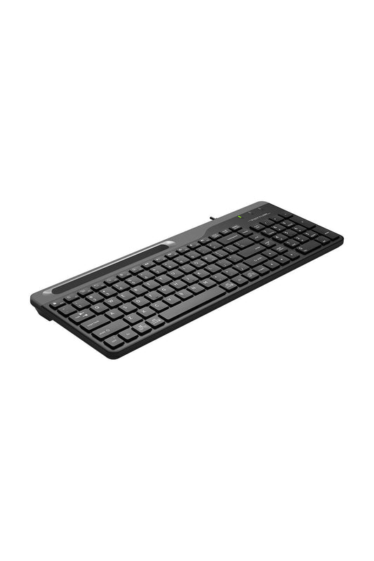 A4Tech - A4Tech FK25 Black TKL 2-Section Multimedia Wired Keyboard - black