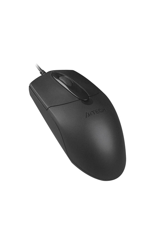 A4Tech - A4Tech OP-720S Black Compact Silent Optical Wired Mouse - black