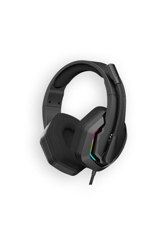 BLOODY - Bloody G260P Neon Black 3.5mm Wired Over-Ear Stereo LED Gaming Headphones - black