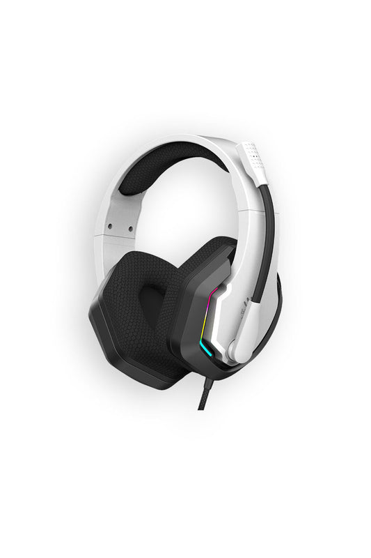 BLOODY - Bloody G260P Neon White 3.5mm Wired Over-Ear Stereo LED Gaming Headphones - white