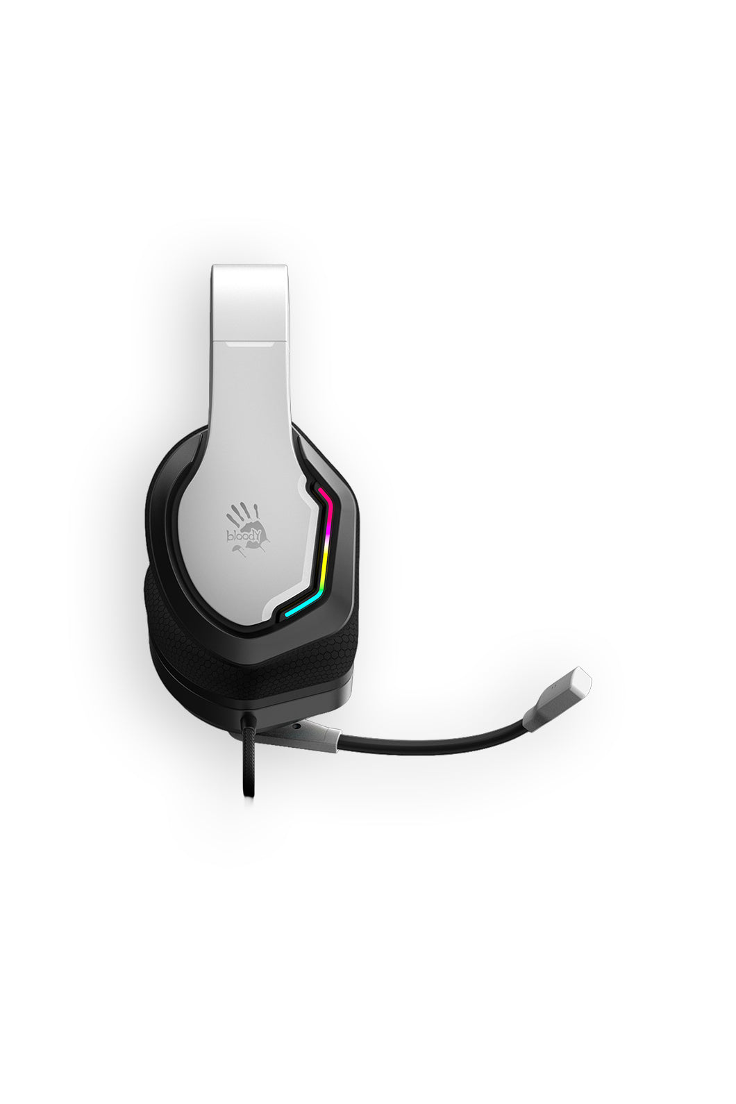 BLOODY - Bloody G260P Neon White 3.5mm Wired Over-Ear Stereo LED Gaming Headphones - white