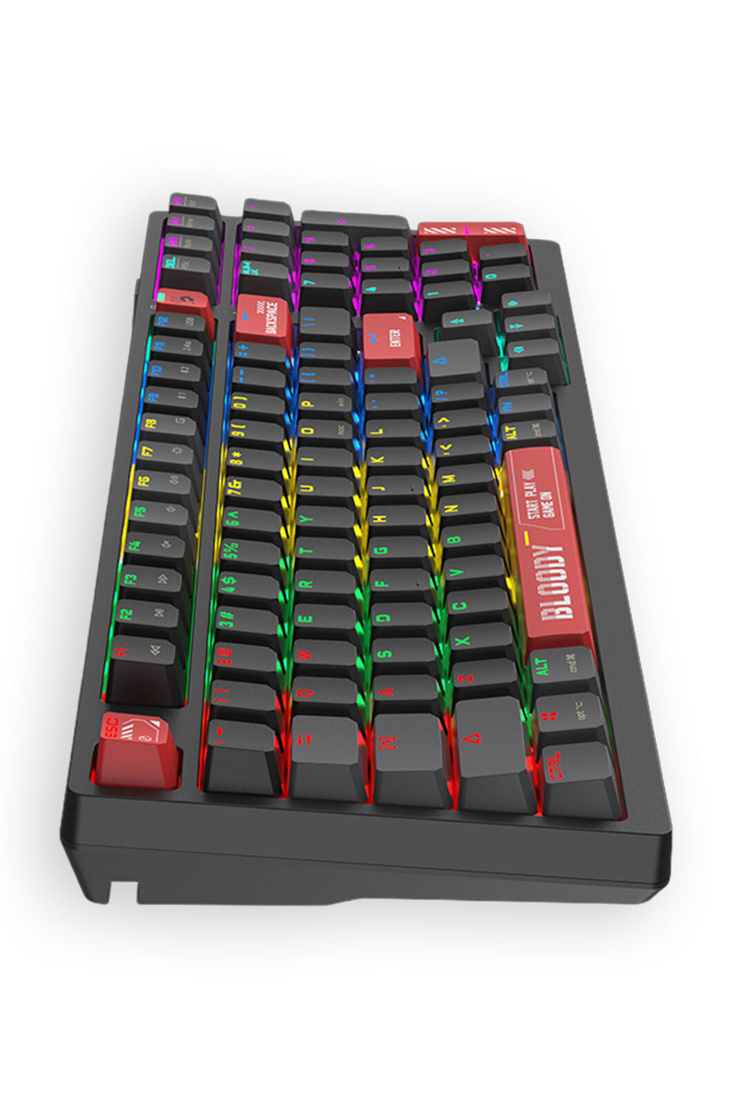 BLOODY - Bloody WS98 Bloody Red 80% Dual Core Wireless Mechanical Keyboard - bloody-red