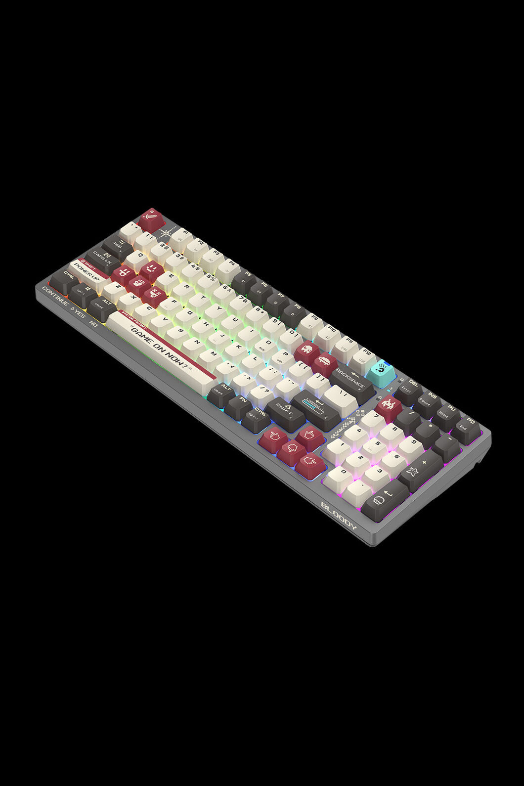 BLOODY - WS98 Dual Core Mechanical Keyboard - pixels-red