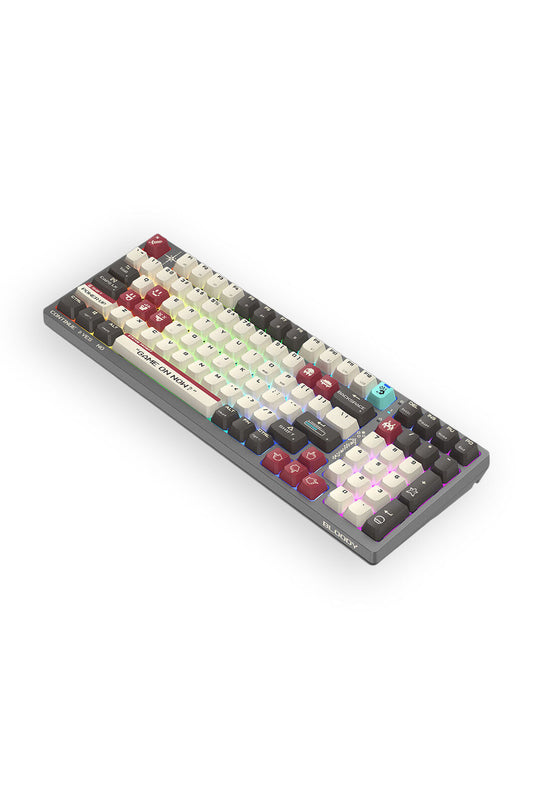 BLOODY - Bloody WS98 Pixels Red 80% Dual Core Wireless Mechanical Keyboard - pixels-red