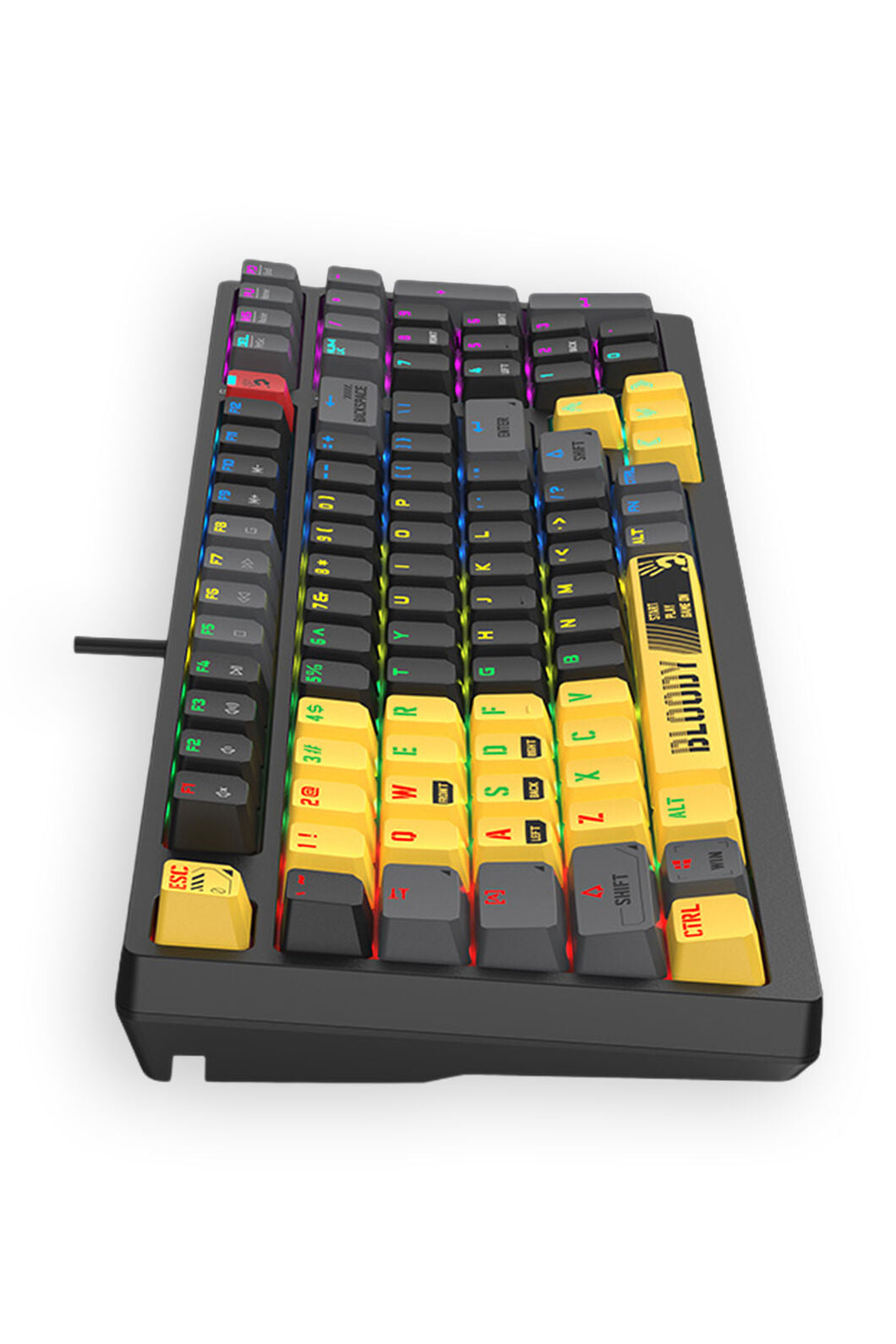 BLOODY - Bloody S98 BLMS Sports Lime 80% Hot-Swappable Quiet Typing Gaming Keyboard - sports-lime