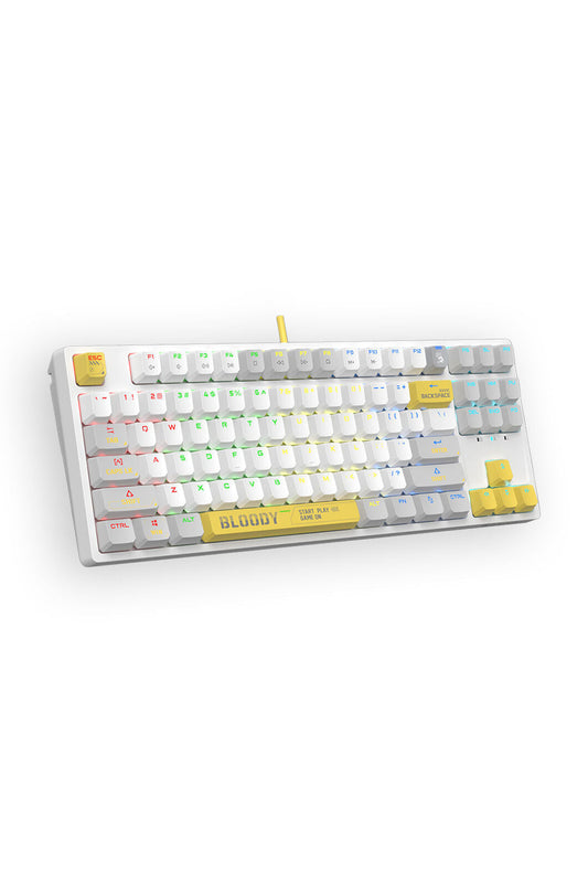 BLOODY - Bloody S87 Energy White TKL BLMS Mechanical Keyboard - energy-white