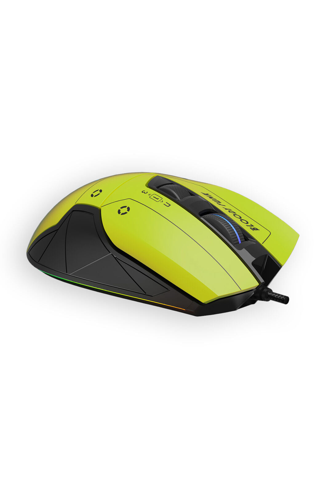 BLOODY - Bloody W70 Max-AC Punk Yellow USB Wired RGB High-Precision Gaming Mouse - punk-yellow
