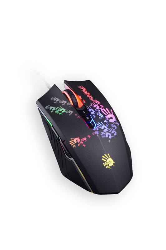 BLOODY - Bloody A60 Light Strike Black Wired 6200 CPI Optical Gaming Mouse - black