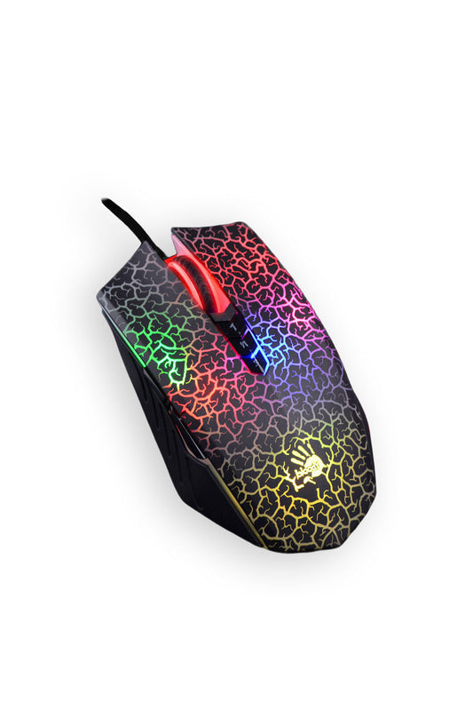BLOODY - Bloody A70 Light Strike Black Wired 6200 CPI Optical Gaming Mouse - black