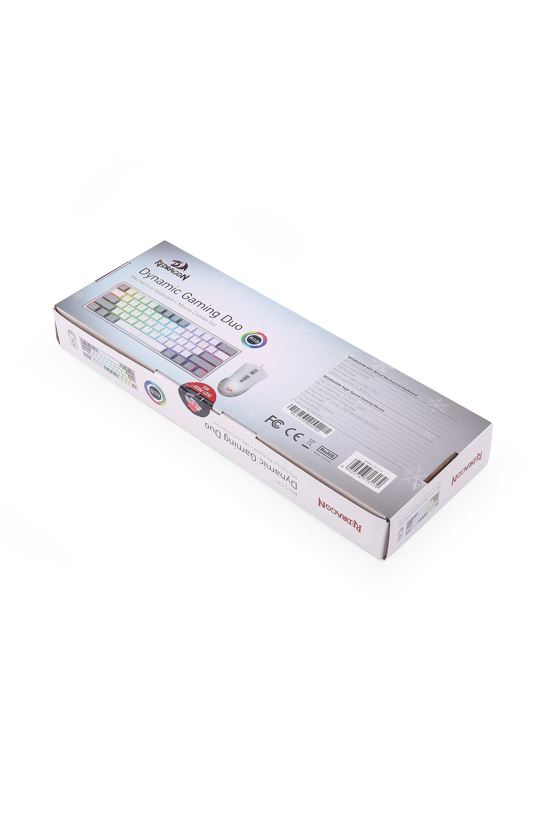 REDRAGON - Redragon S131 White 60% RGB Mechanical Dynamic Duo Gaming Combo - white