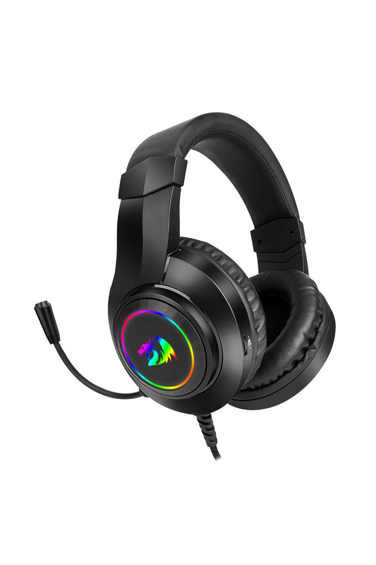 REDRAGON - Redragon H260RGB Black Over-Ear RGB Wired Gaming Headset - black