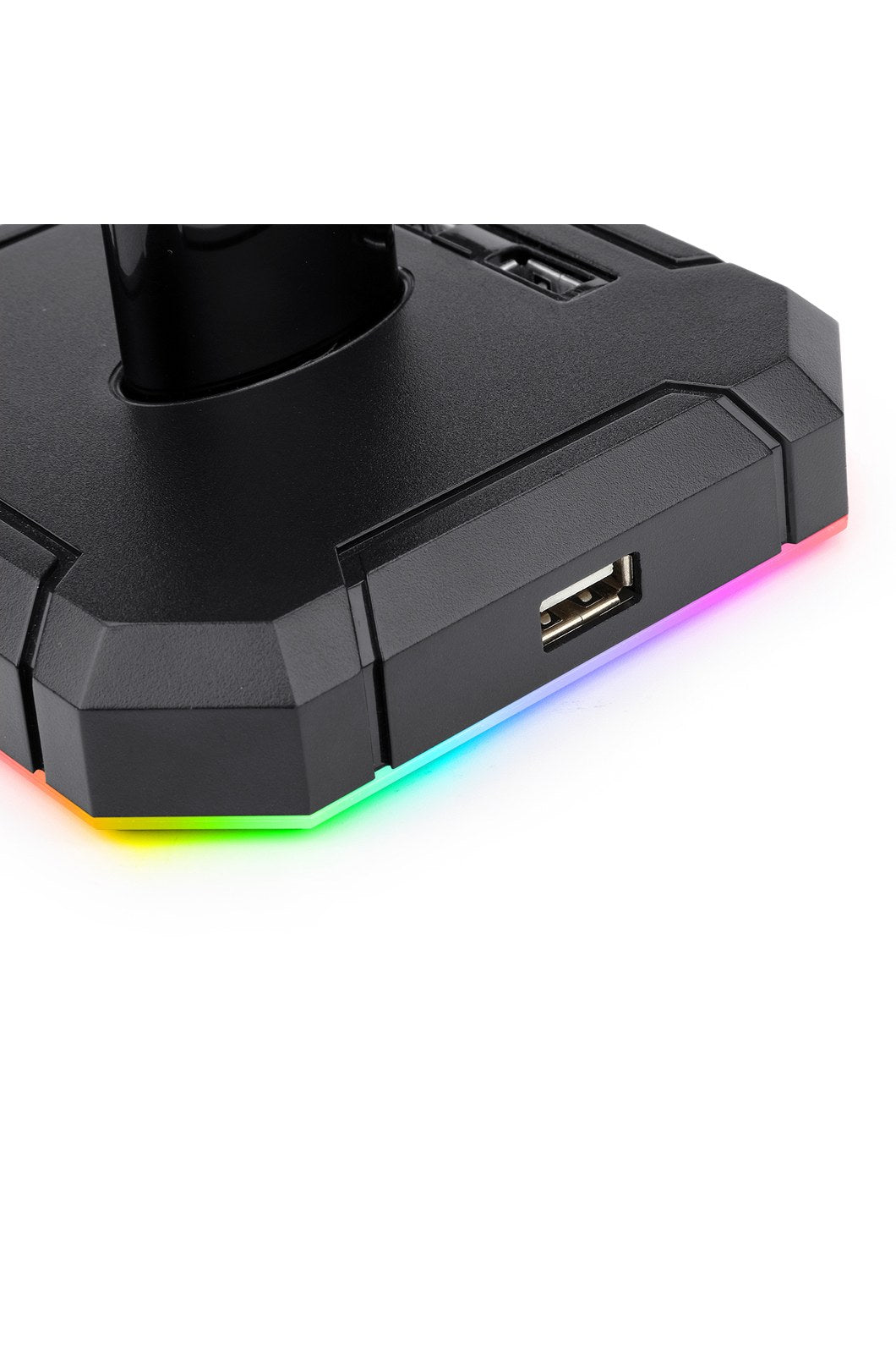 REDRAGON - Redragon HA300 Black Desktop RGB USB Hub Headphone Stand - black