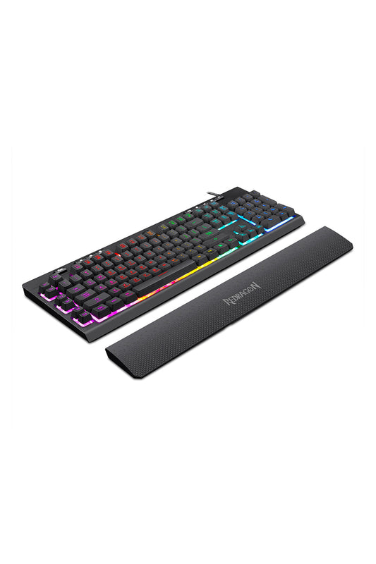REDRAGON - Redragon K512 Shiva RGB Backlit Full Size Wired Membrane Gamin Keyboard (Black) - black