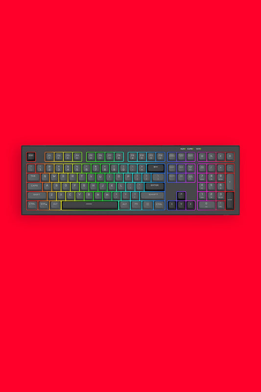 REDRAGON - K518GB-RGB Crux 108K Keyboard - grey