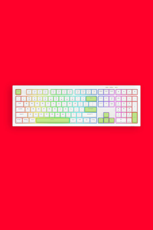 REDRAGON - K518W-RGB Crux 108K Keyboard - white