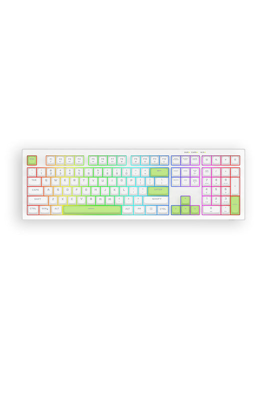 REDRAGON - K518W-RGB Crux 108K Keyboard - white