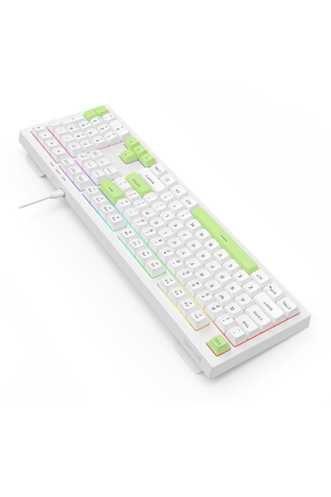 REDRAGON - K518W-RGB Crux 108K Keyboard - white