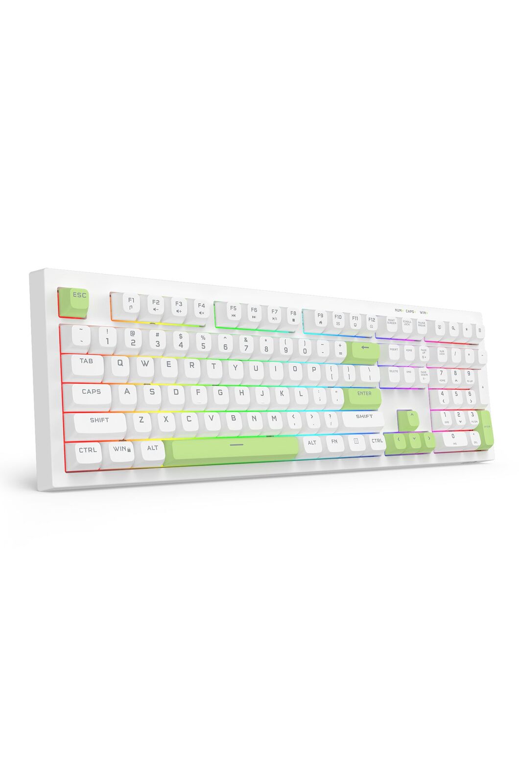 REDRAGON - K518W-RGB Crux 108K Keyboard - white