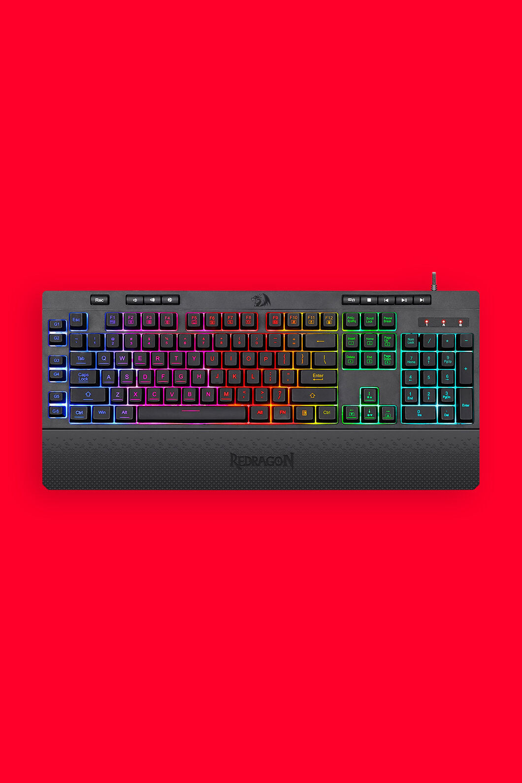 REDRAGON - K521-RGB Netherbane 104 Key Keyboard - black