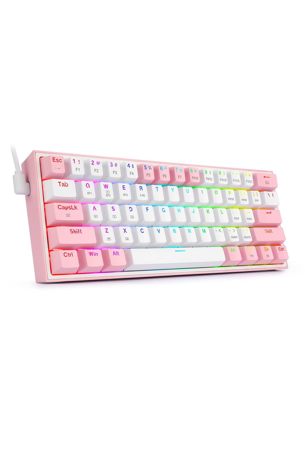 REDRAGON - K616-RGB Fizz Pro 65% Keyboard - white-pink