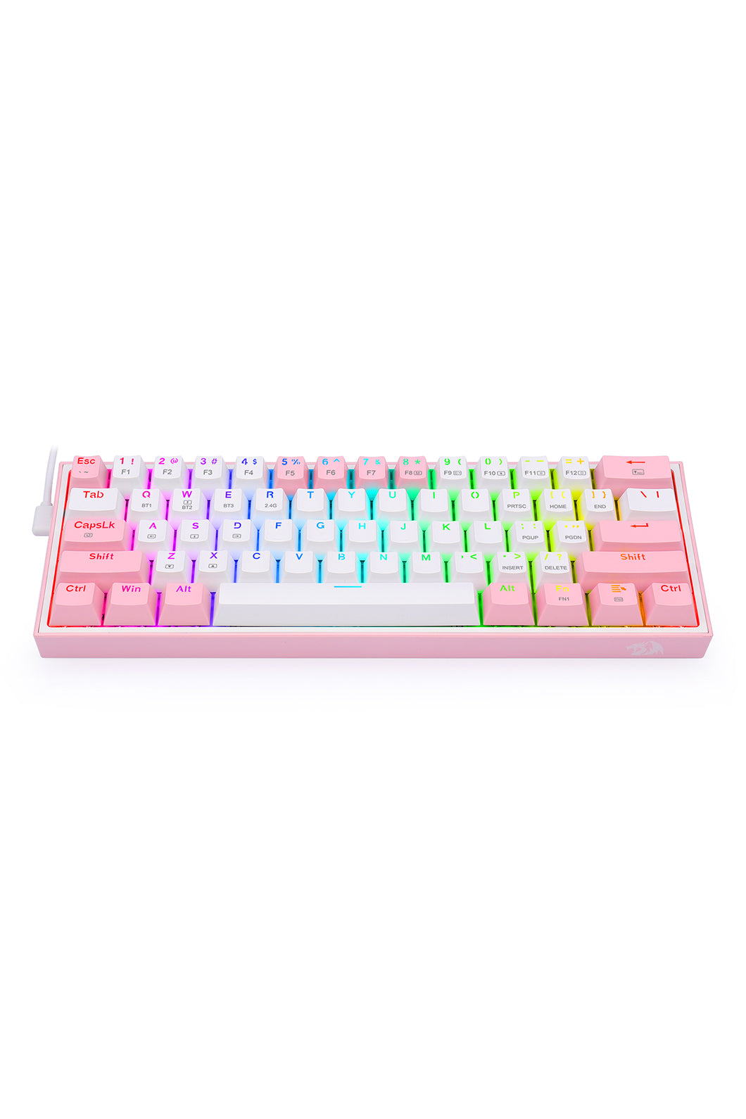 REDRAGON - K616-RGB Fizz Pro 65% Keyboard - white-pink