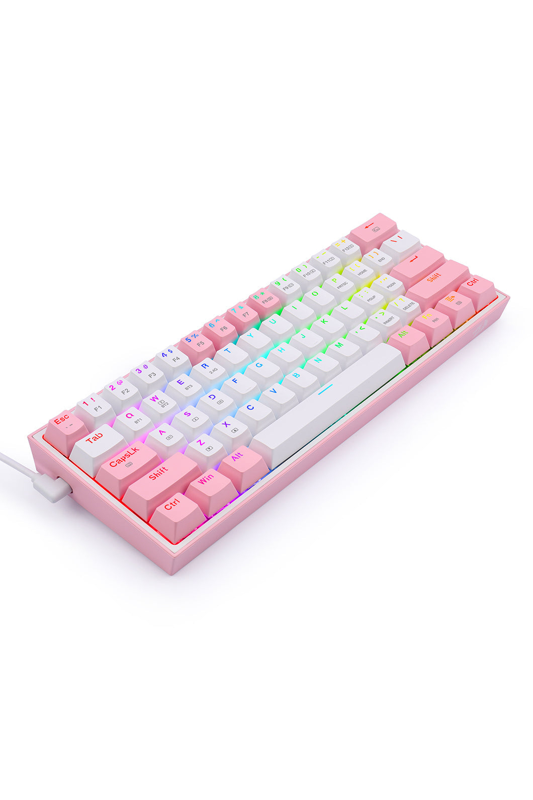 REDRAGON - K616-RGB Fizz Pro 65% Keyboard - white-pink