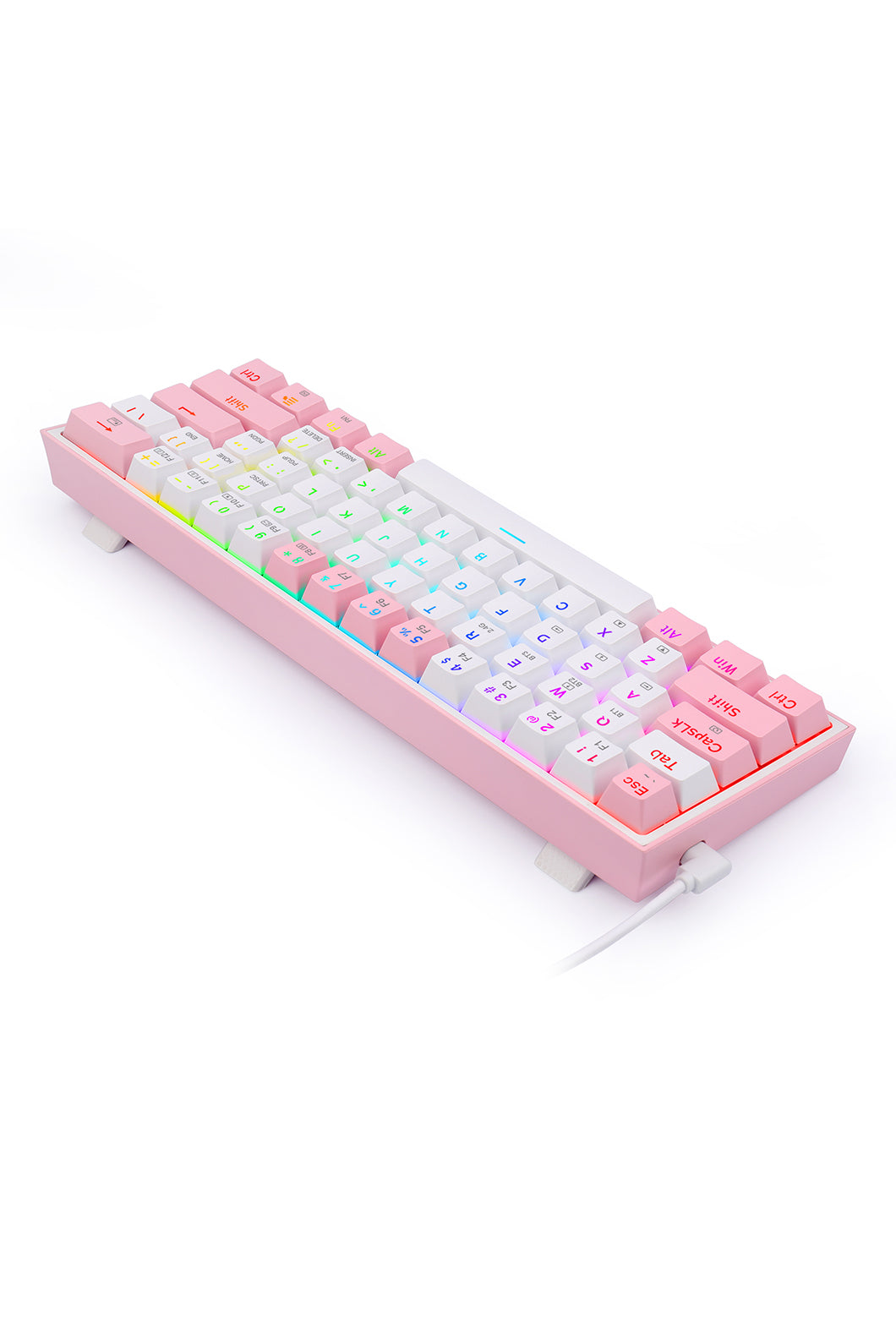 REDRAGON - K616-RGB Fizz Pro 65% Keyboard - white-pink