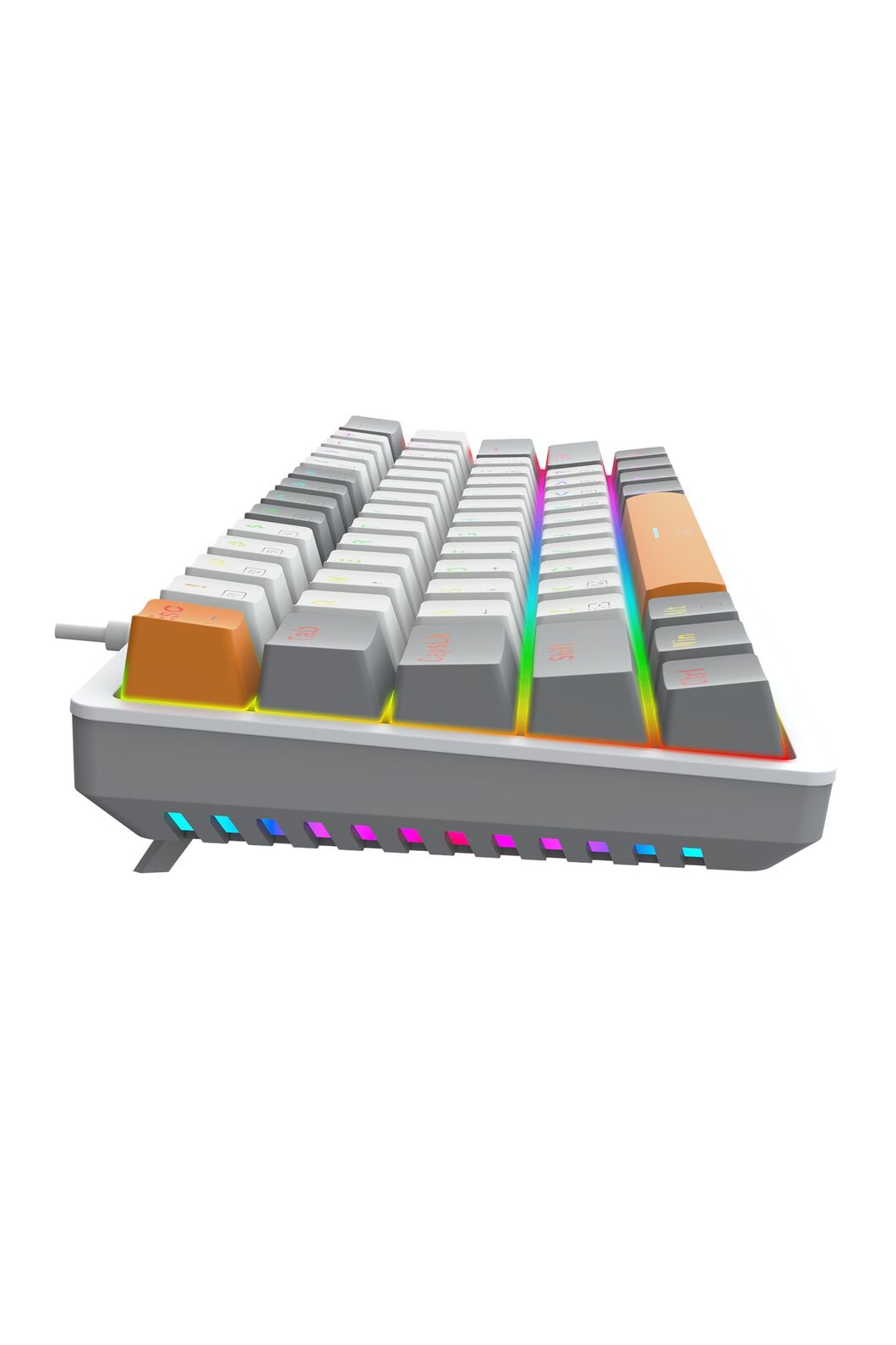 REDRAGON - K642WGO-RGB Akali 61 Key Keyboard - white