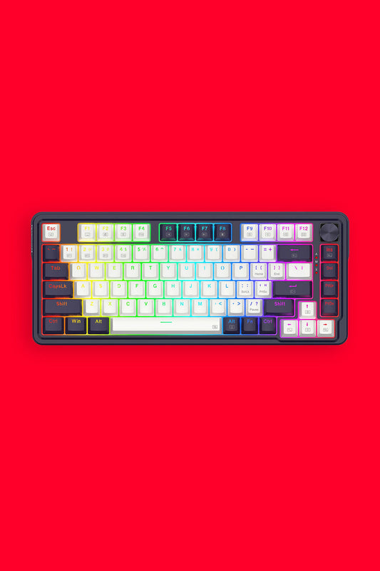 REDRAGON - K673WB-RGB-PRO 75% Gasket Keyboard - white