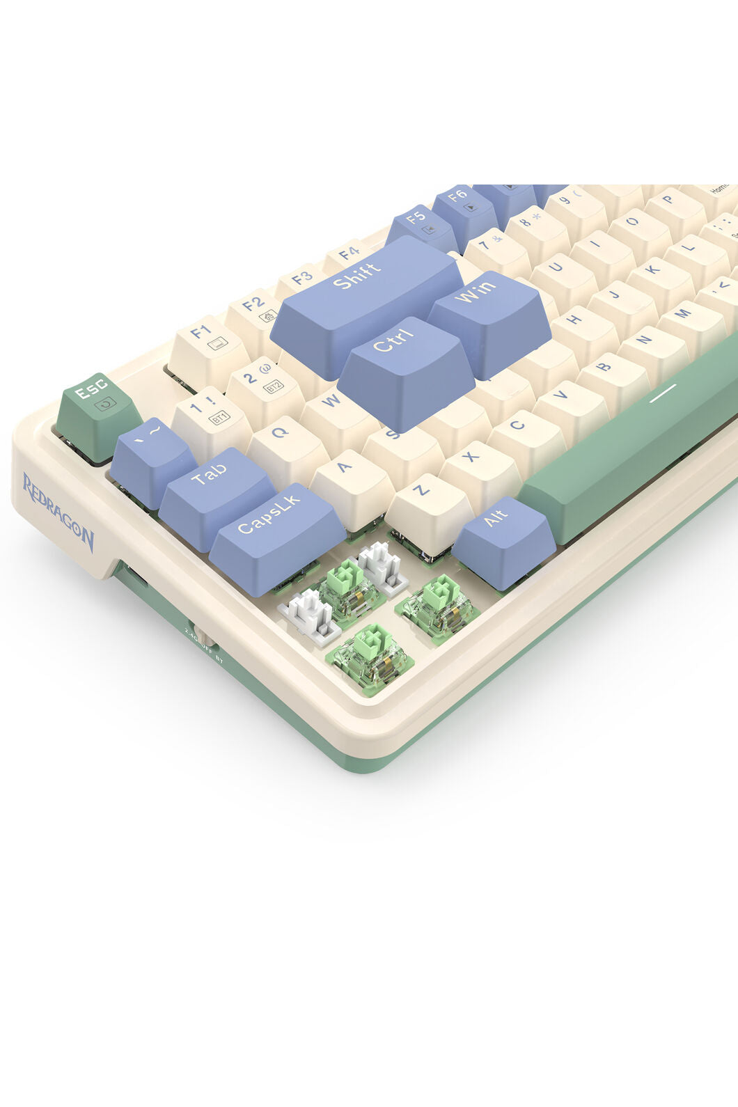REDRAGON - Redragon K673CPG RGB Pro White 75% Gasket Wireless Mechanical Keyboard - white