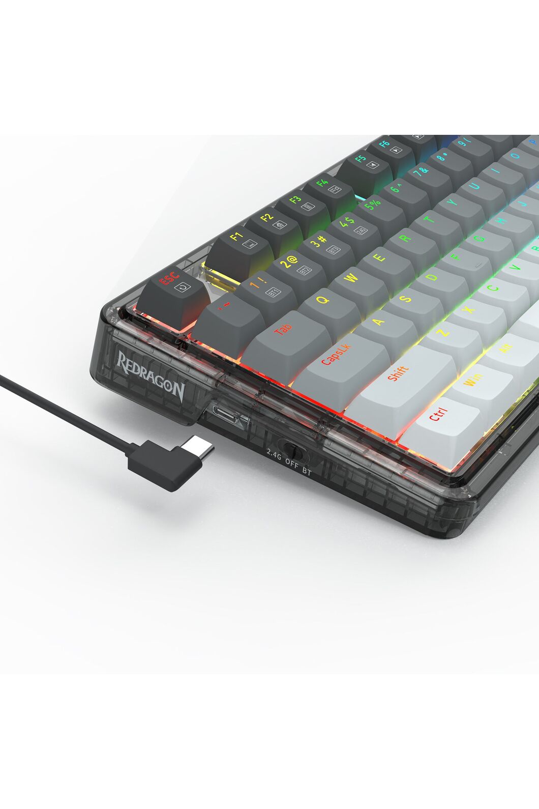 REDRAGON - K673GG-RGB-PRO 75% Gasket Keyboard - black