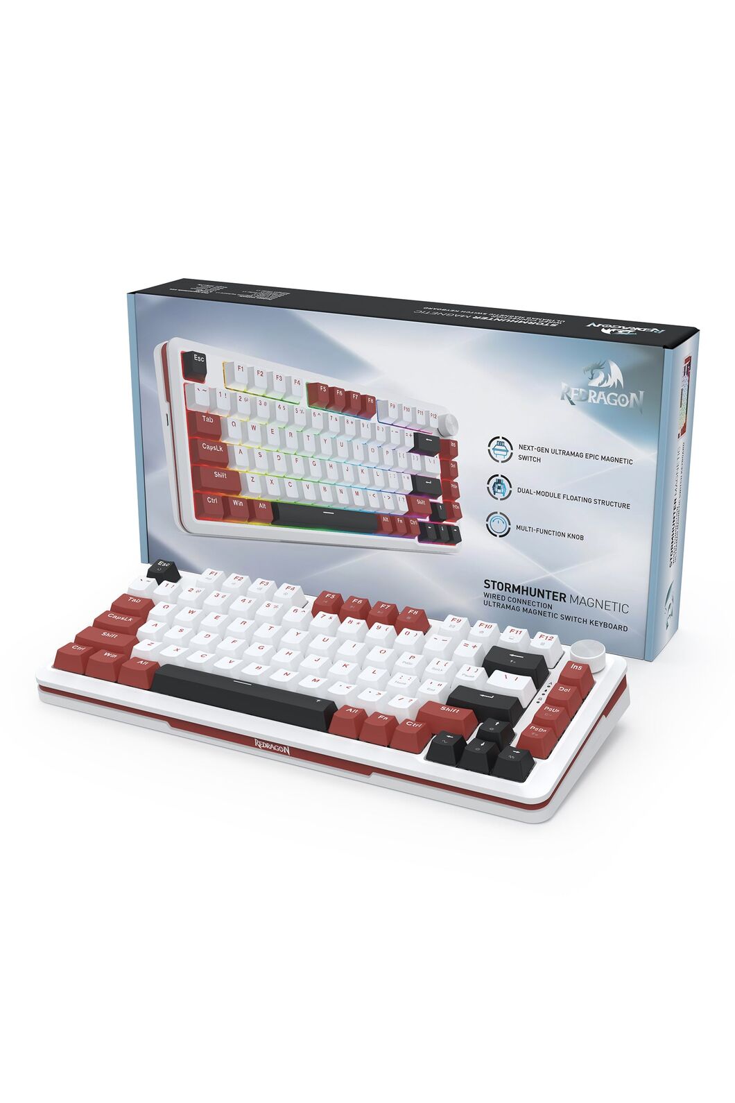 REDRAGON - K721WRB-RGB-M Stormhunter RT Keyboard - red