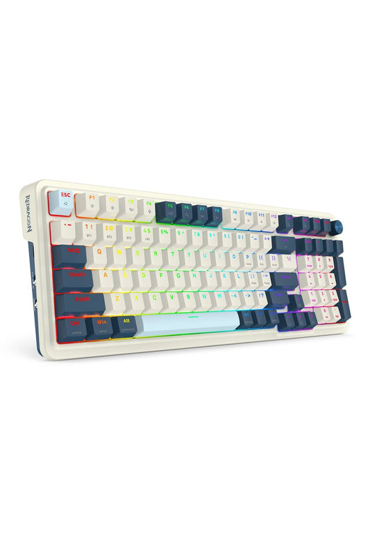 REDRAGON - Redragon K686WB RGB Pro EISA Navy 98+1 Gasket Wireless Mechanical Keyboard - navy