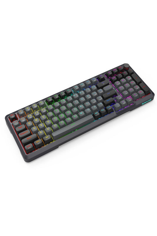 REDRAGON - Redragon K688GB RGB Pro Bragi Black Gasket Wireless Mechanical Keyboard - black
