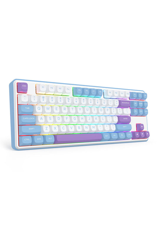 REDRAGON - Redragon K707WBP RGB Pro S.Blade Purple TKL Gasket Wireless Mechanical Keyboard - purple