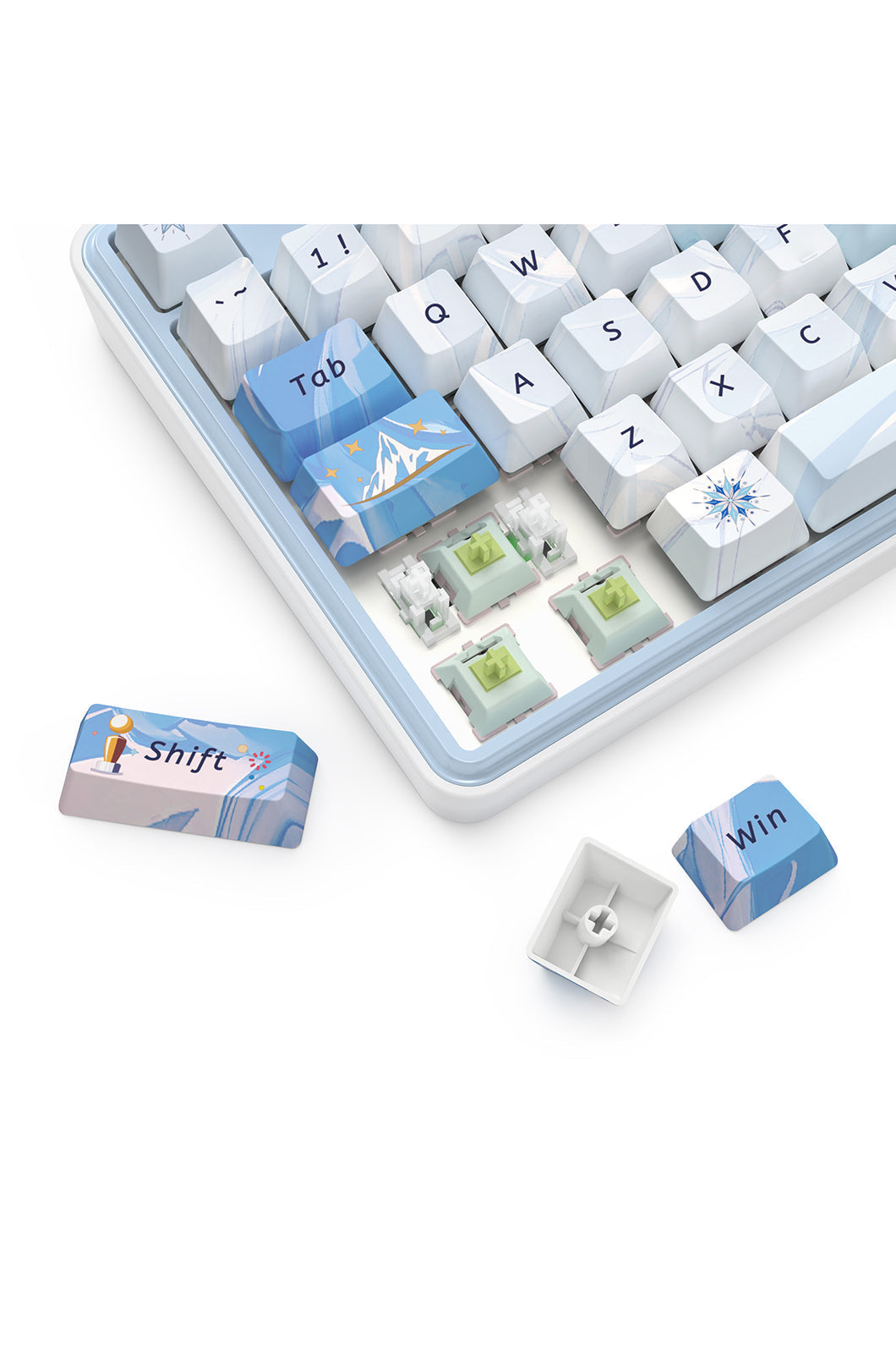 REDRAGON - Redragon K707AK RGB Pro Star Blade Blue TKL Gasket Wireless Mechanical Keyboard - blue