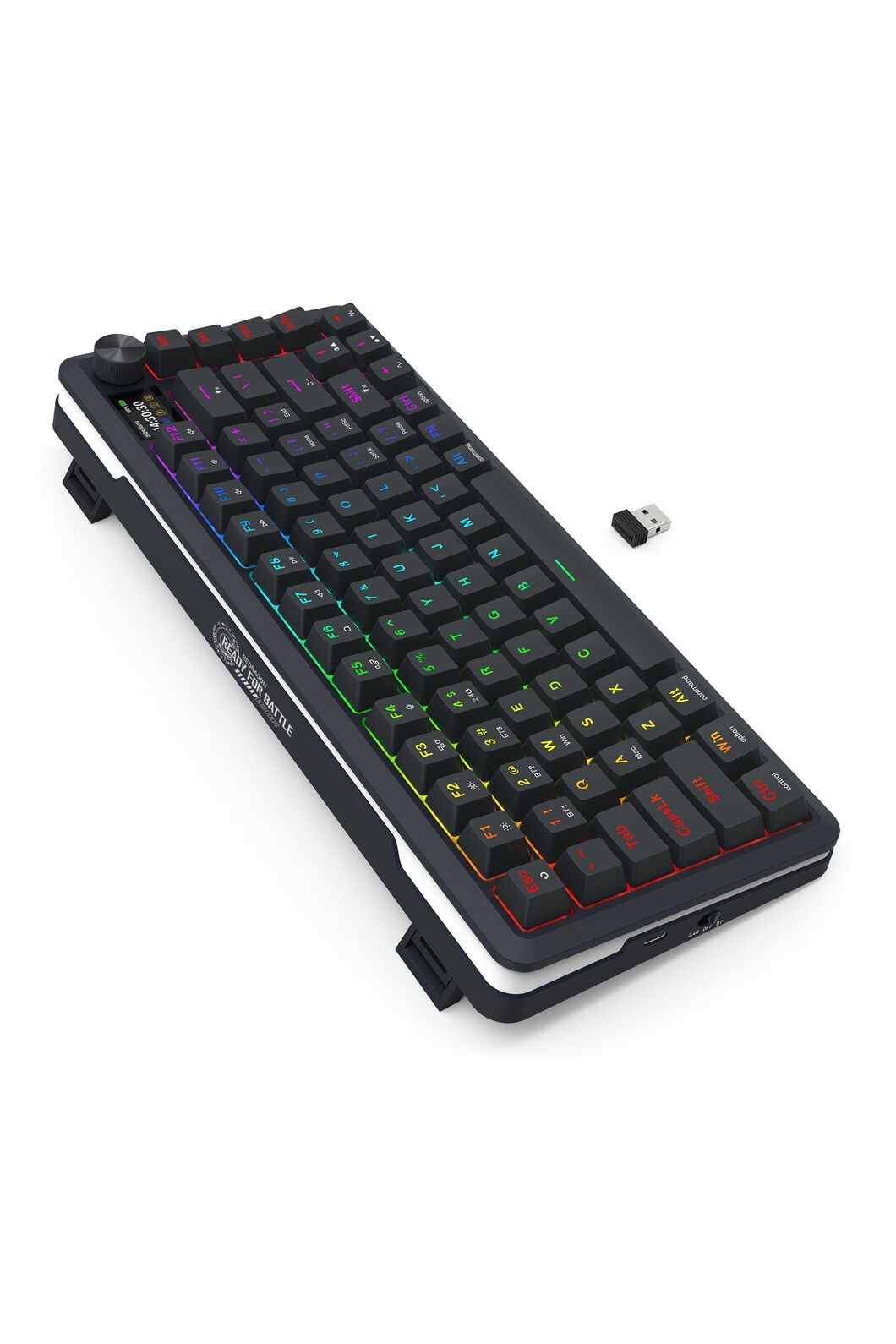 REDRAGON - K708RGB-PRO Fleact 75% LCD Keyboard - black