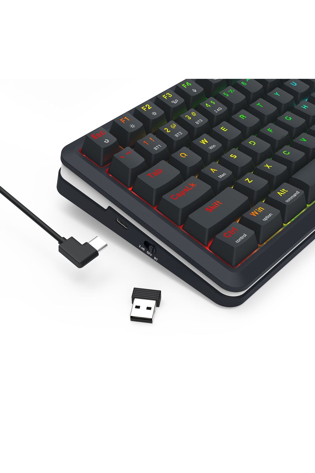 REDRAGON - K708RGB-PRO Fleact 75% LCD Keyboard - black