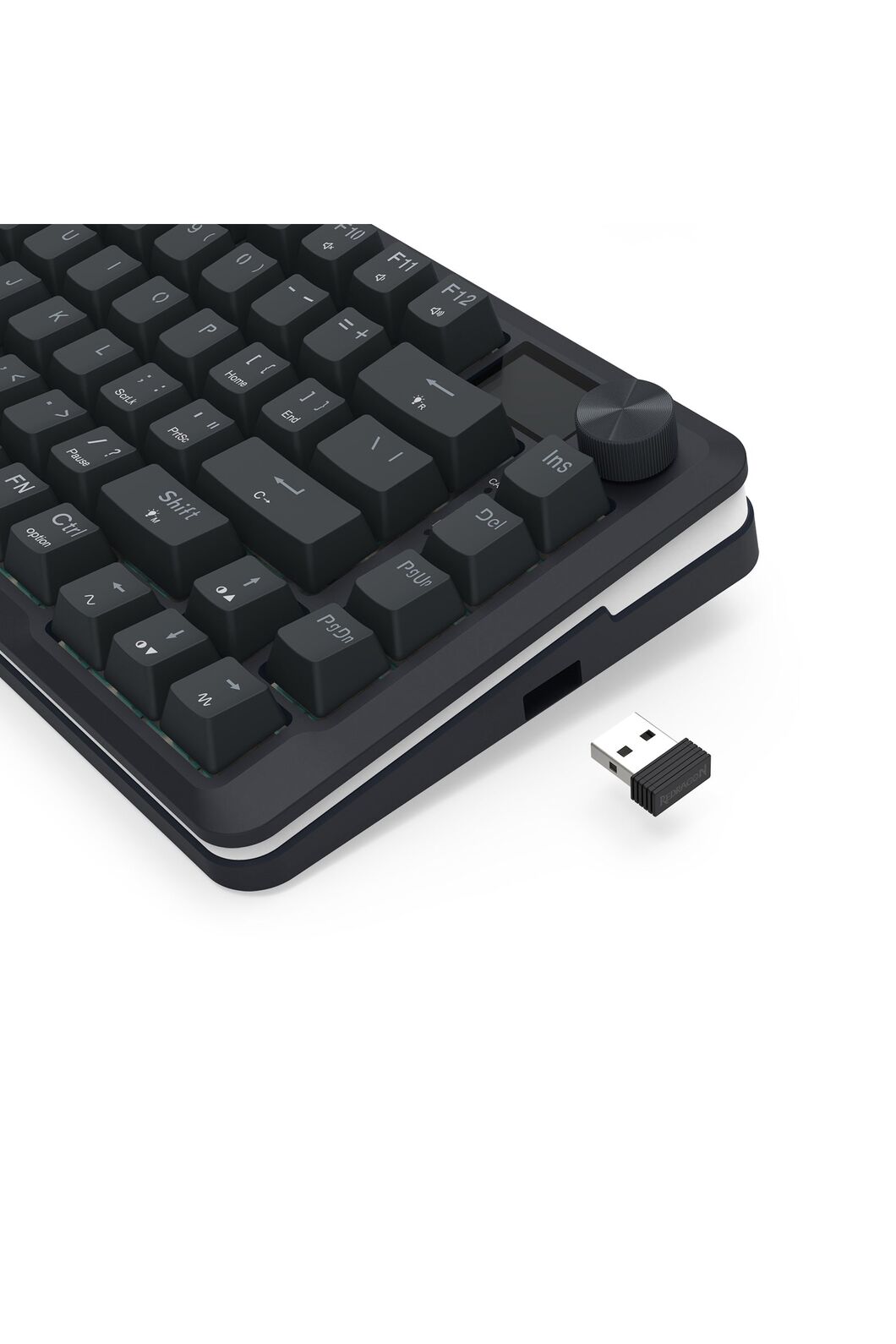 REDRAGON - K708RGB-PRO Fleact 75% LCD Keyboard - black