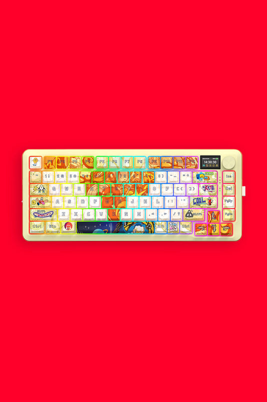 REDRAGON - K708GF-RGB-PRO Fleact 75% Keyboard - yellow