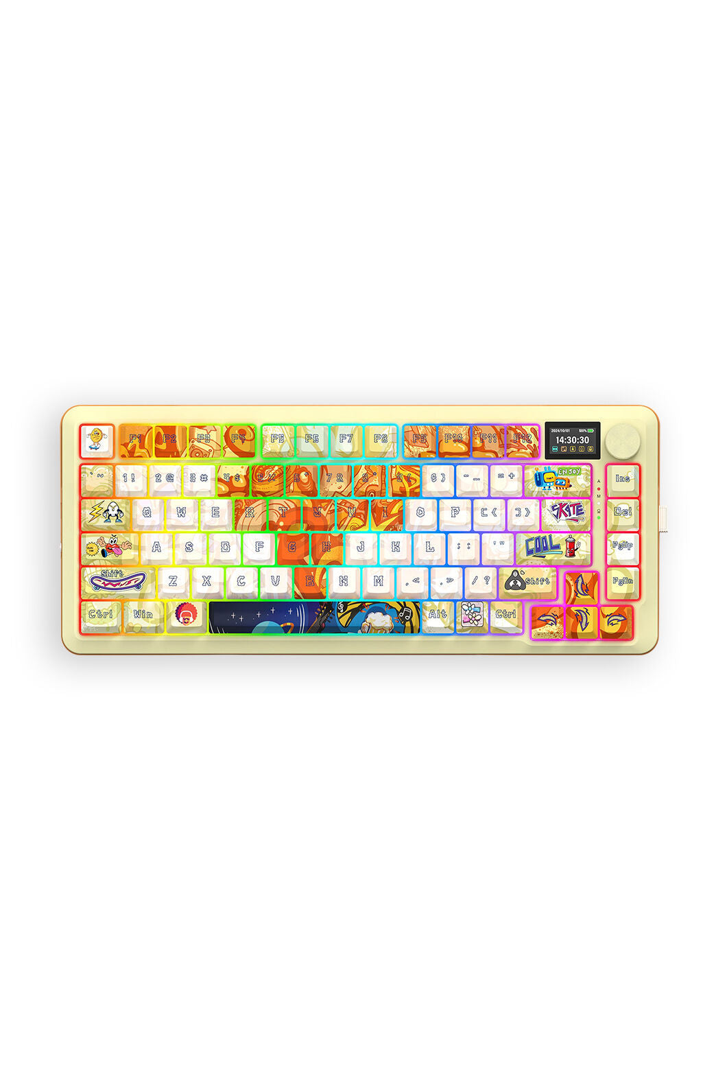 REDRAGON - K708GF-RGB-PRO Fleact 75% Keyboard - yellow
