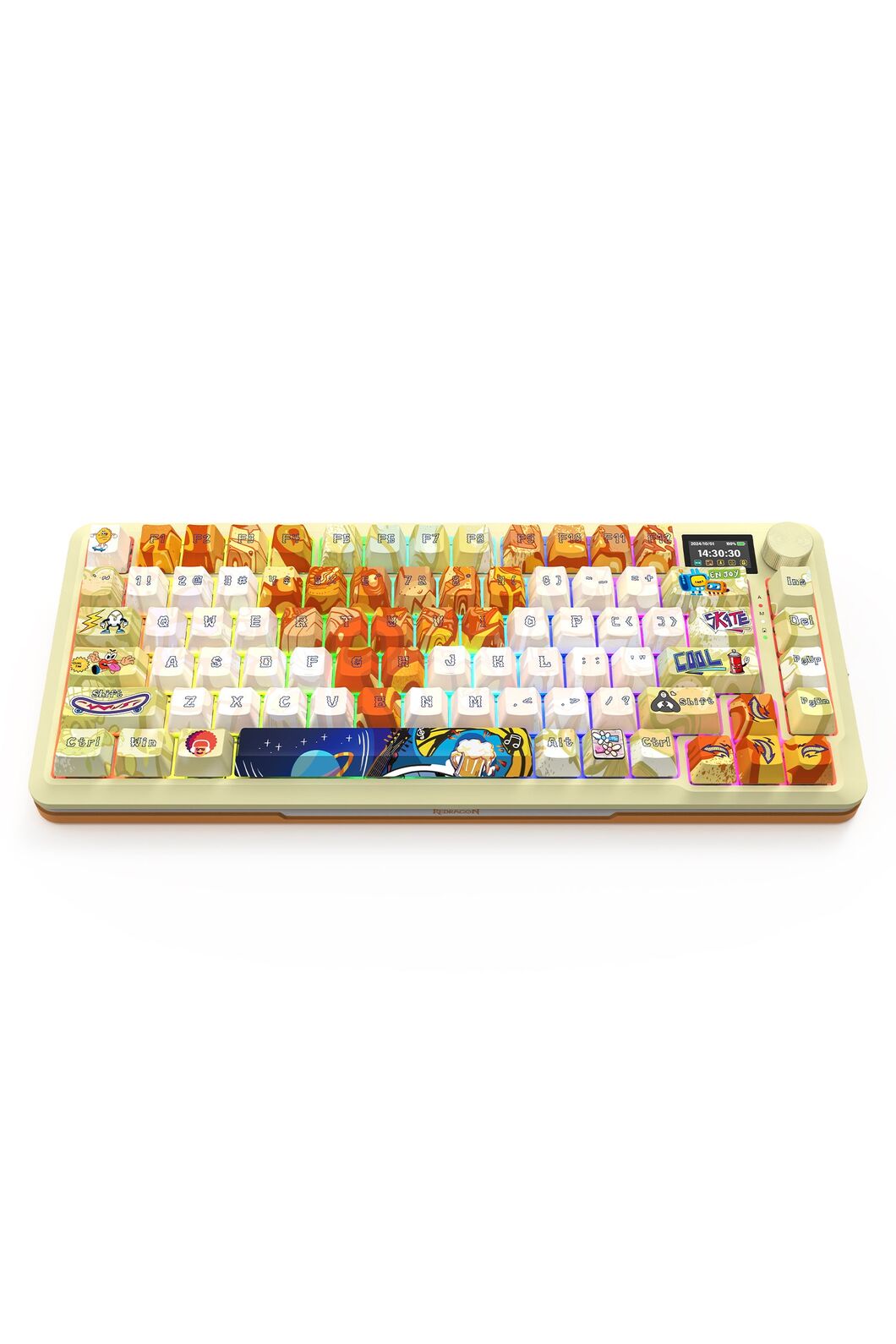REDRAGON - K708GF-RGB-PRO Fleact 75% Keyboard - yellow