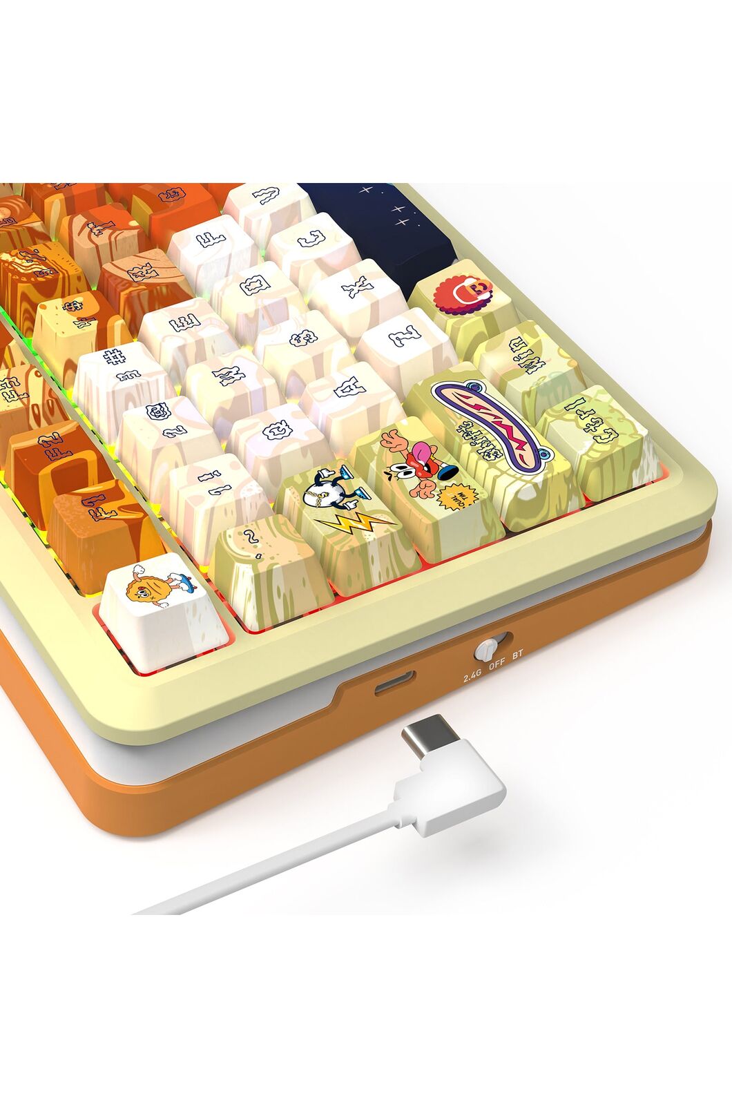 REDRAGON - K708GF-RGB-PRO Fleact 75% Keyboard - yellow