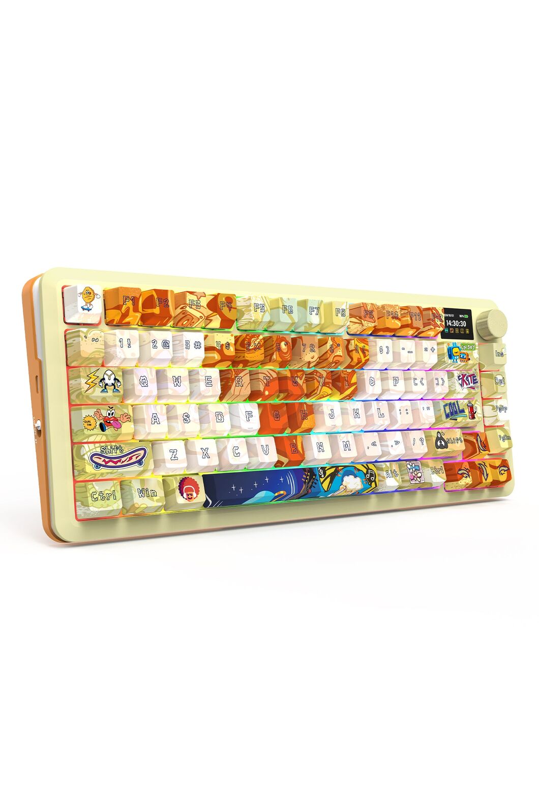 REDRAGON - K708GF-RGB-PRO Fleact 75% Keyboard - yellow