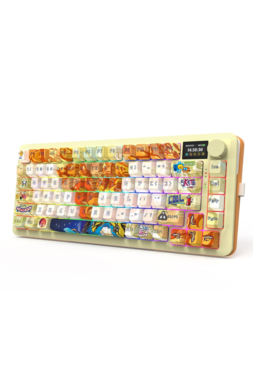 REDRAGON - K708GF-RGB-PRO Fleact 75% Keyboard - yellow