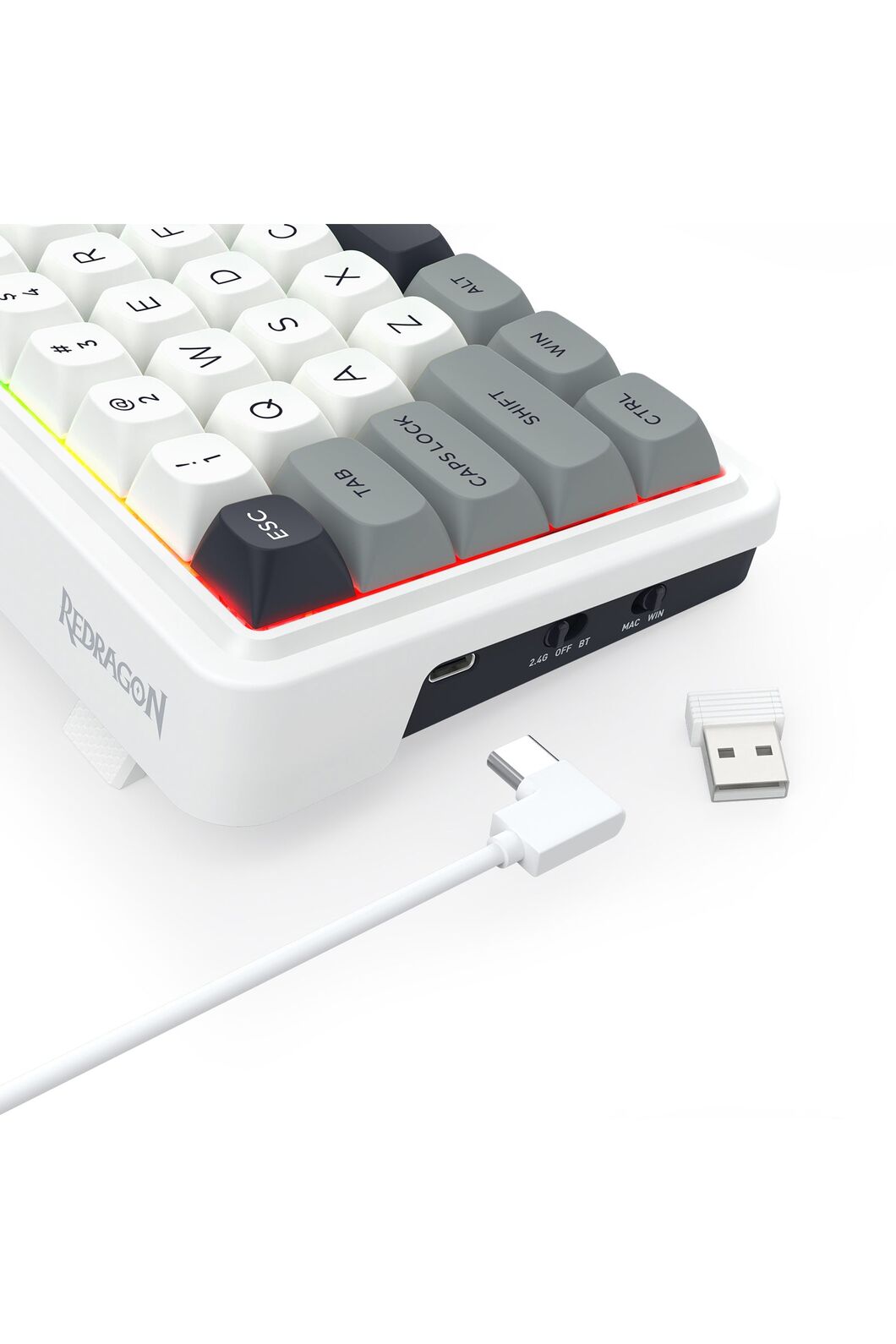 REDRAGON - K730WGP-RGB-PRO Draconic V2 Keyboard - grey