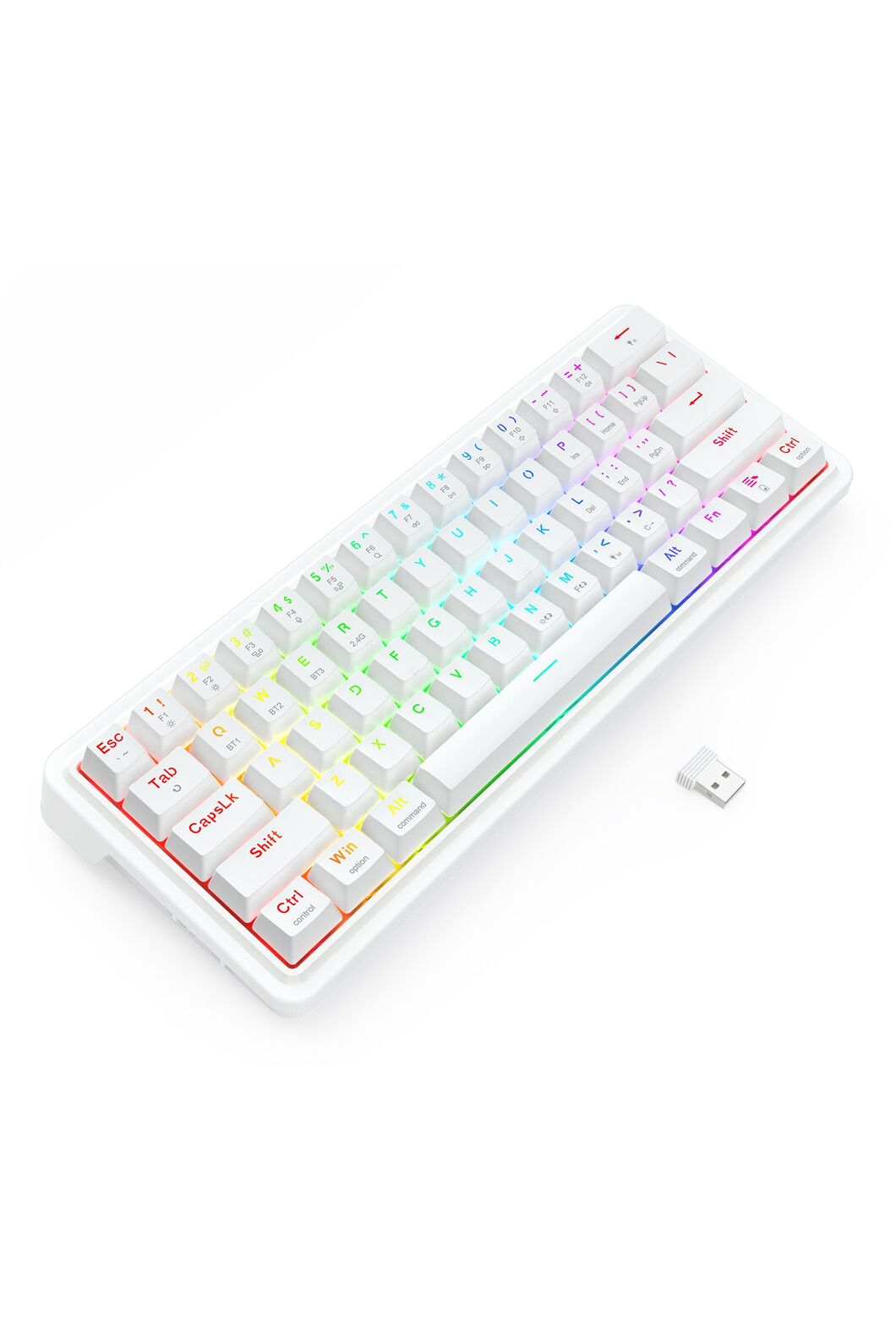 REDRAGON - K730W-RGB-PRO Draconic V2 Keyboard - white