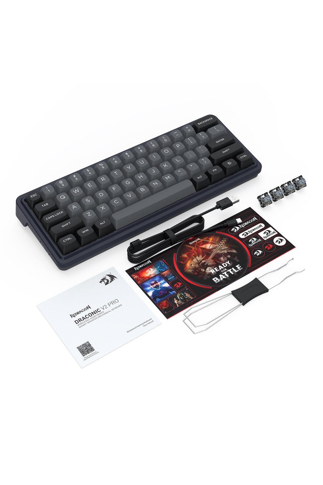 REDRAGON - K730GB-RGB-PRO Draconic V2 Keyboard - black