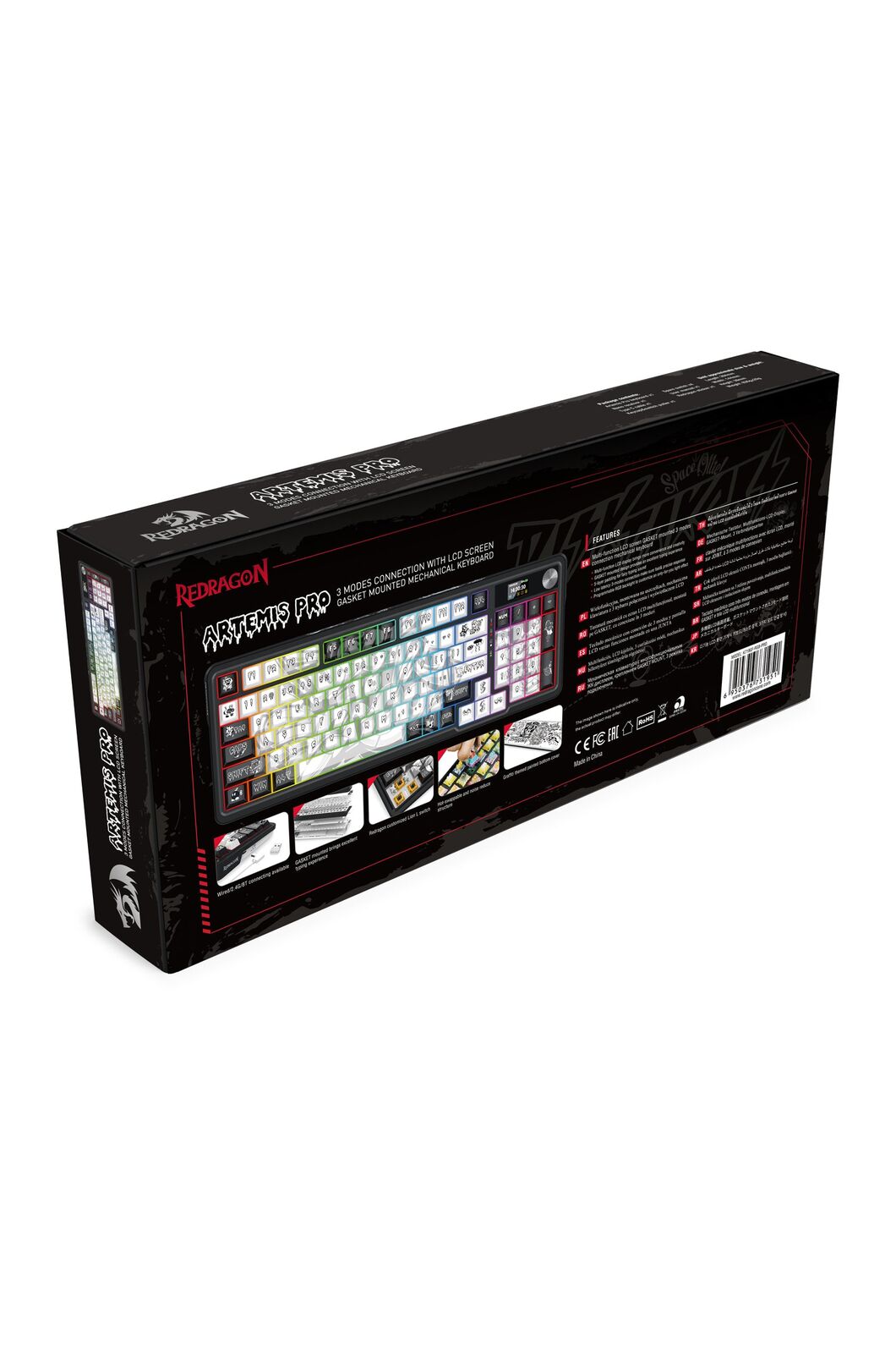 REDRAGON - Redragon K719GF-RGB Pro Artemis Pro Grey Wireless Mechanical Keyboard - grey